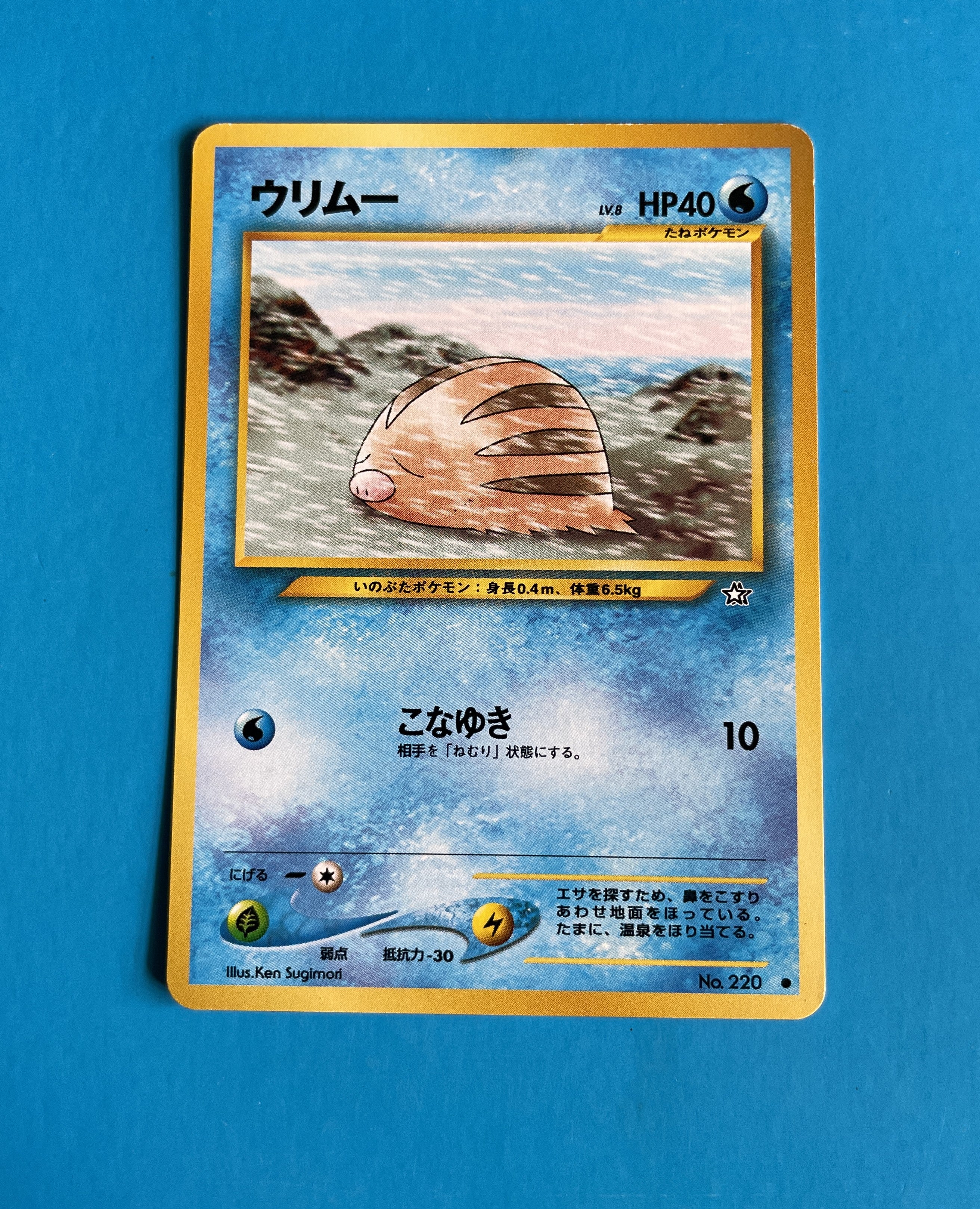 Swinub #220 Japanese Pokemon Card | Gold Silver New World | Vintage Collectible