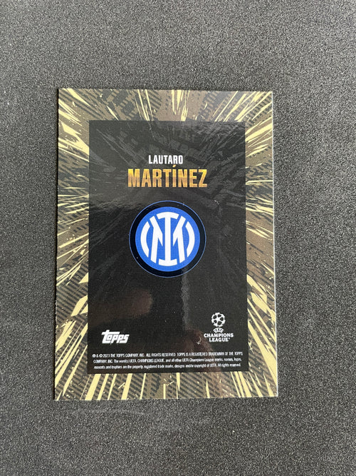 2023-24 Topps UEFA Club Competitions Lautaro Martinez Gold X Whip Card
