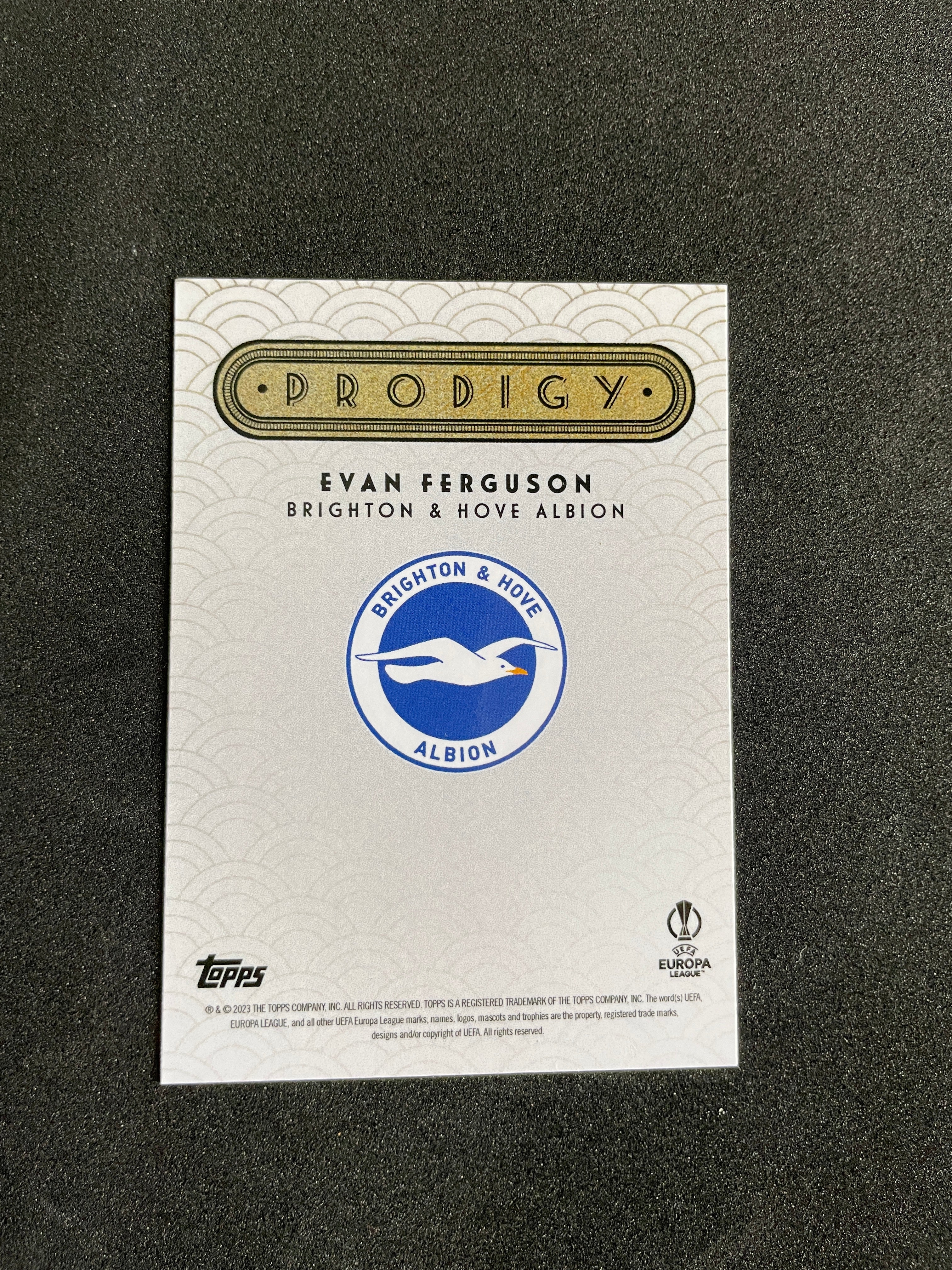 2023-24 Topps Deco UEFA Evan Ferguson Prodigy Insert Card