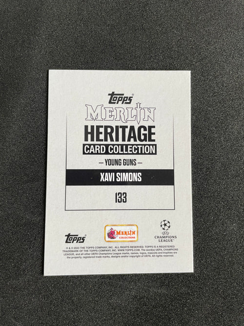 2023 Topps Merlin Heritage Xavi Simons #133 Young Guns RB Leipzig
