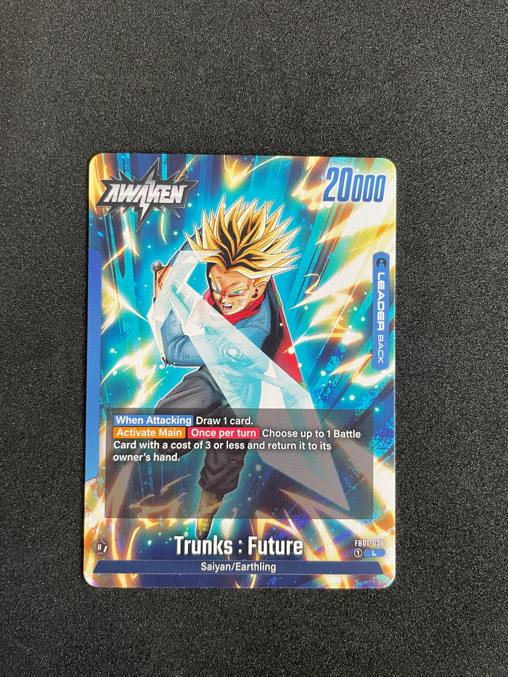 Trunks Future FB01-036 Leader (L) – Dragon Ball Fusion World Awakened Pulse