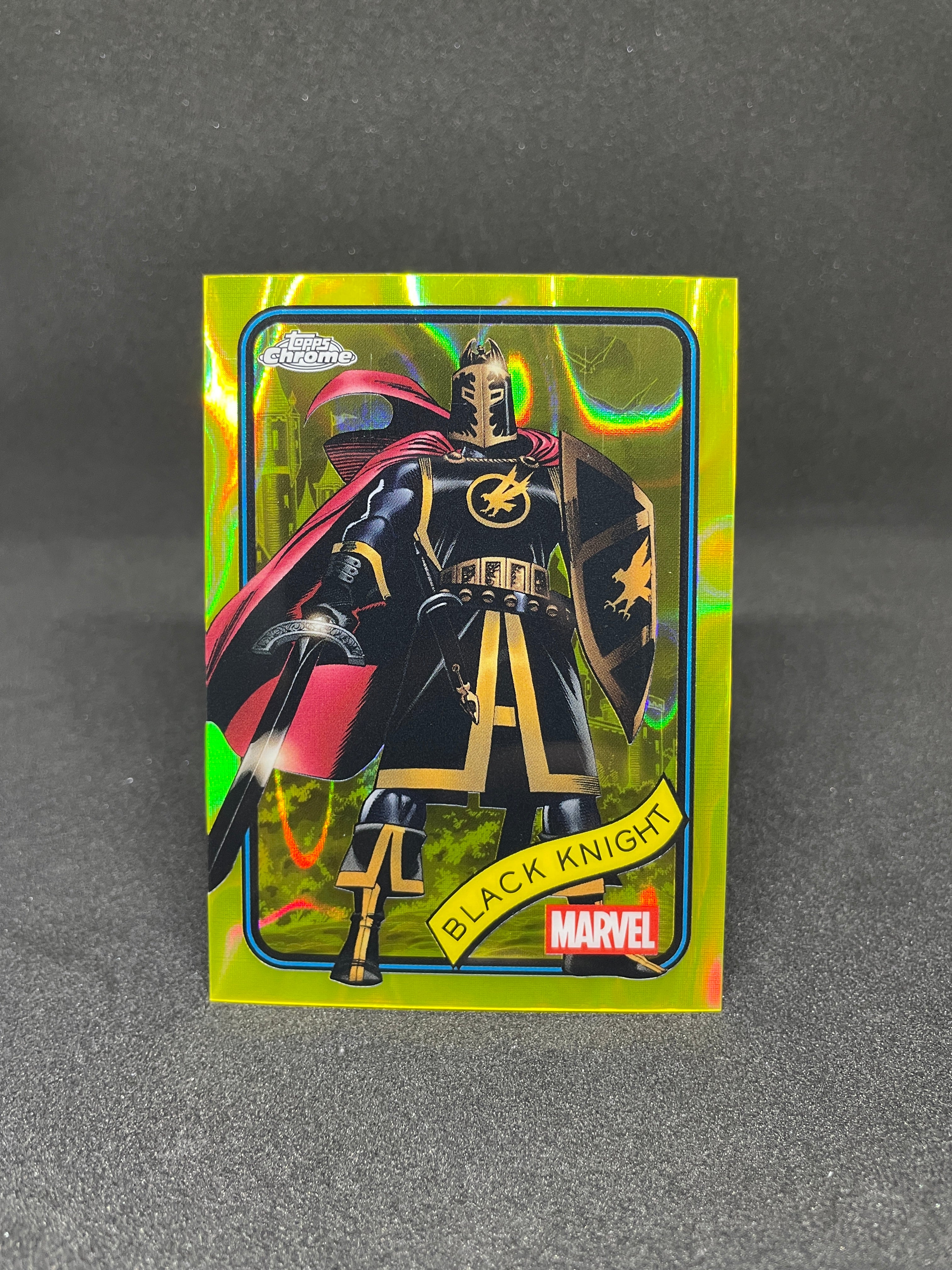 Black Knight #165 Yellow Lava Refractor – 2025 Topps Chrome Marvel