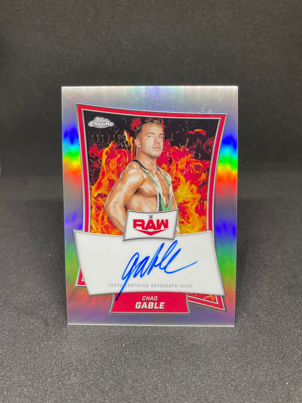 Chad Gable RBA-CHA Auto Refractor /175 – 2025 Topps Chrome WWE Card