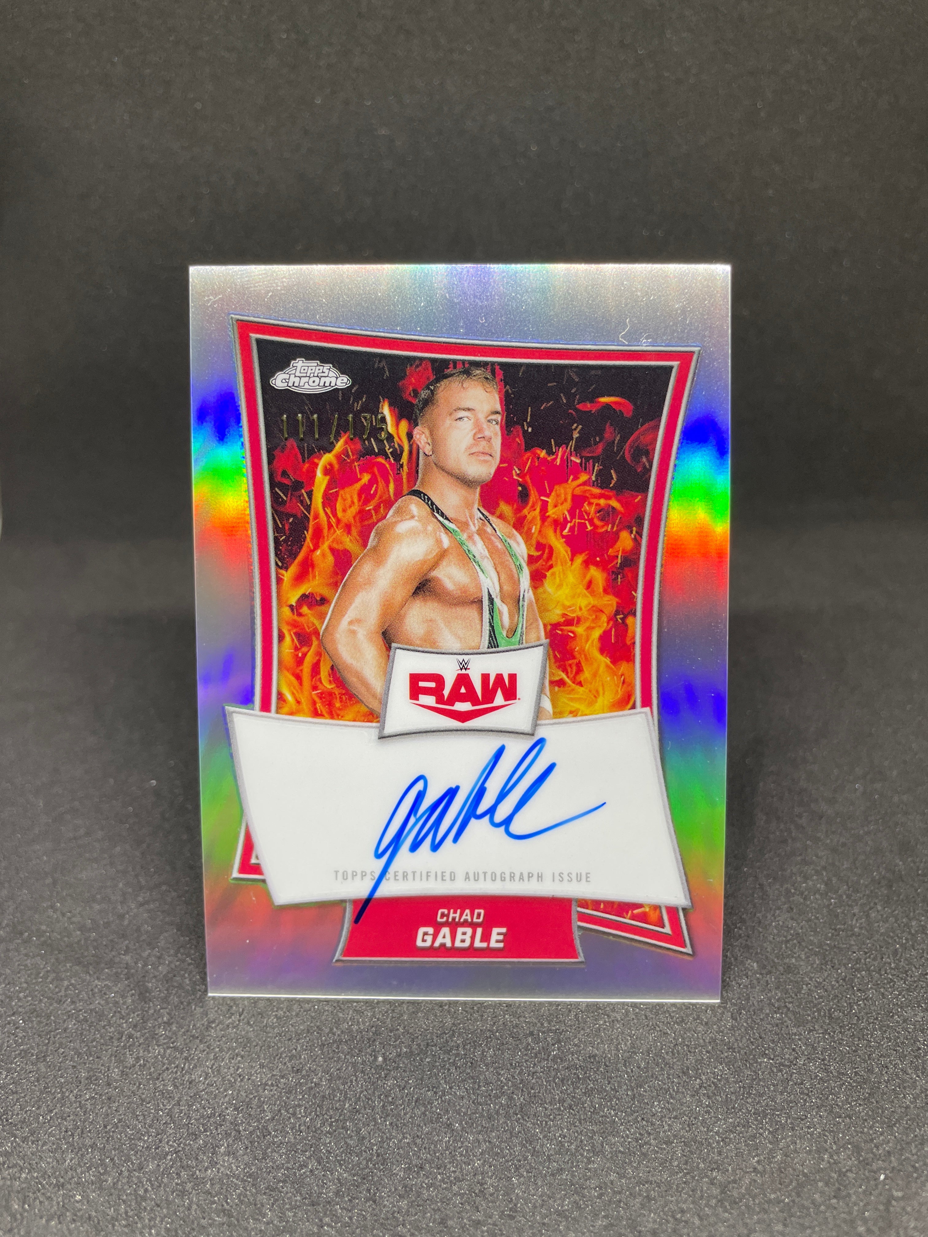 Chad Gable RBA-CHA Auto Refractor /175 – 2025 Topps Chrome WWE Card