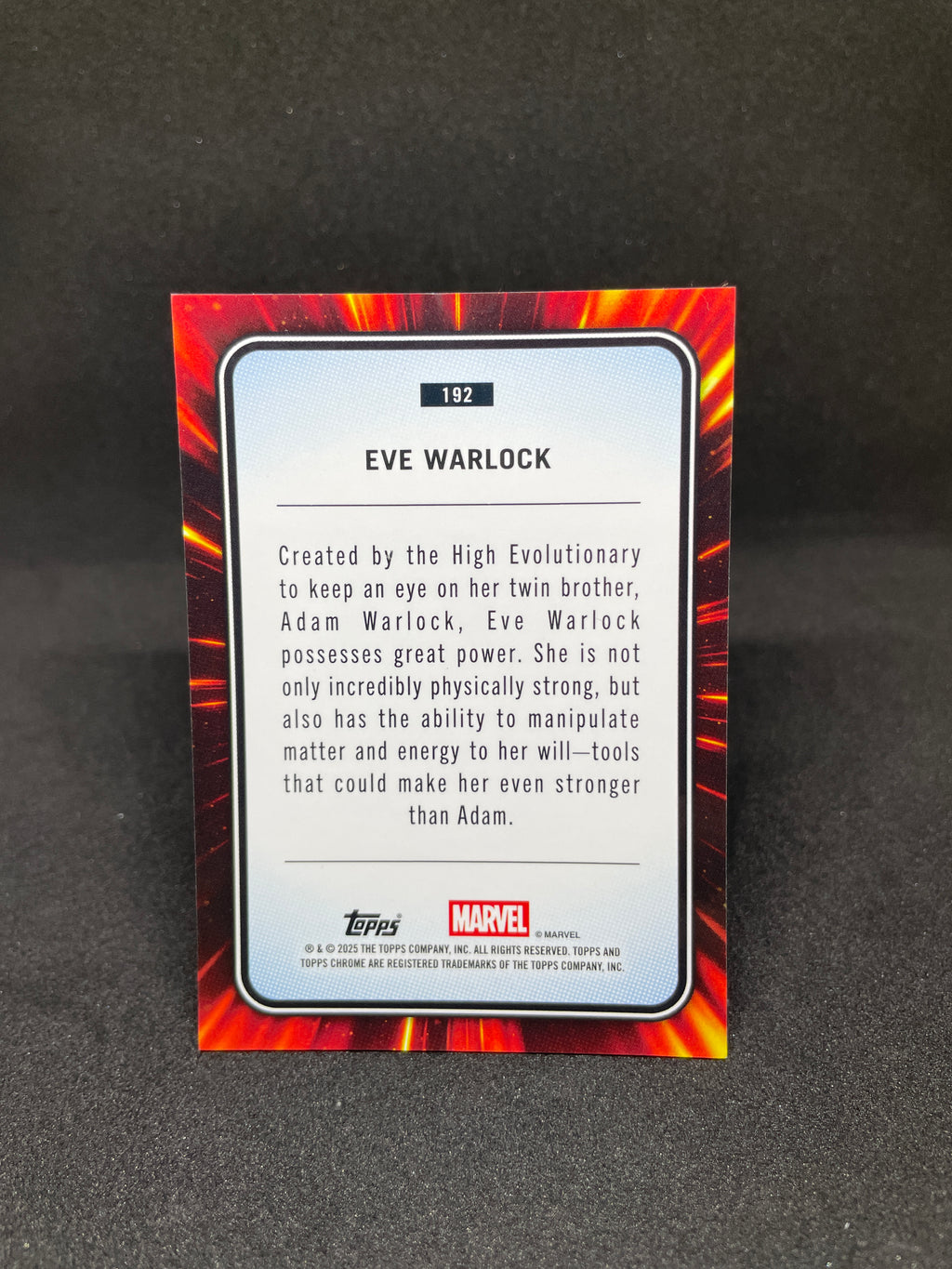 Eve Warlock #192 Yellow Lava Refractor – 2025 Topps Chrome Marvel