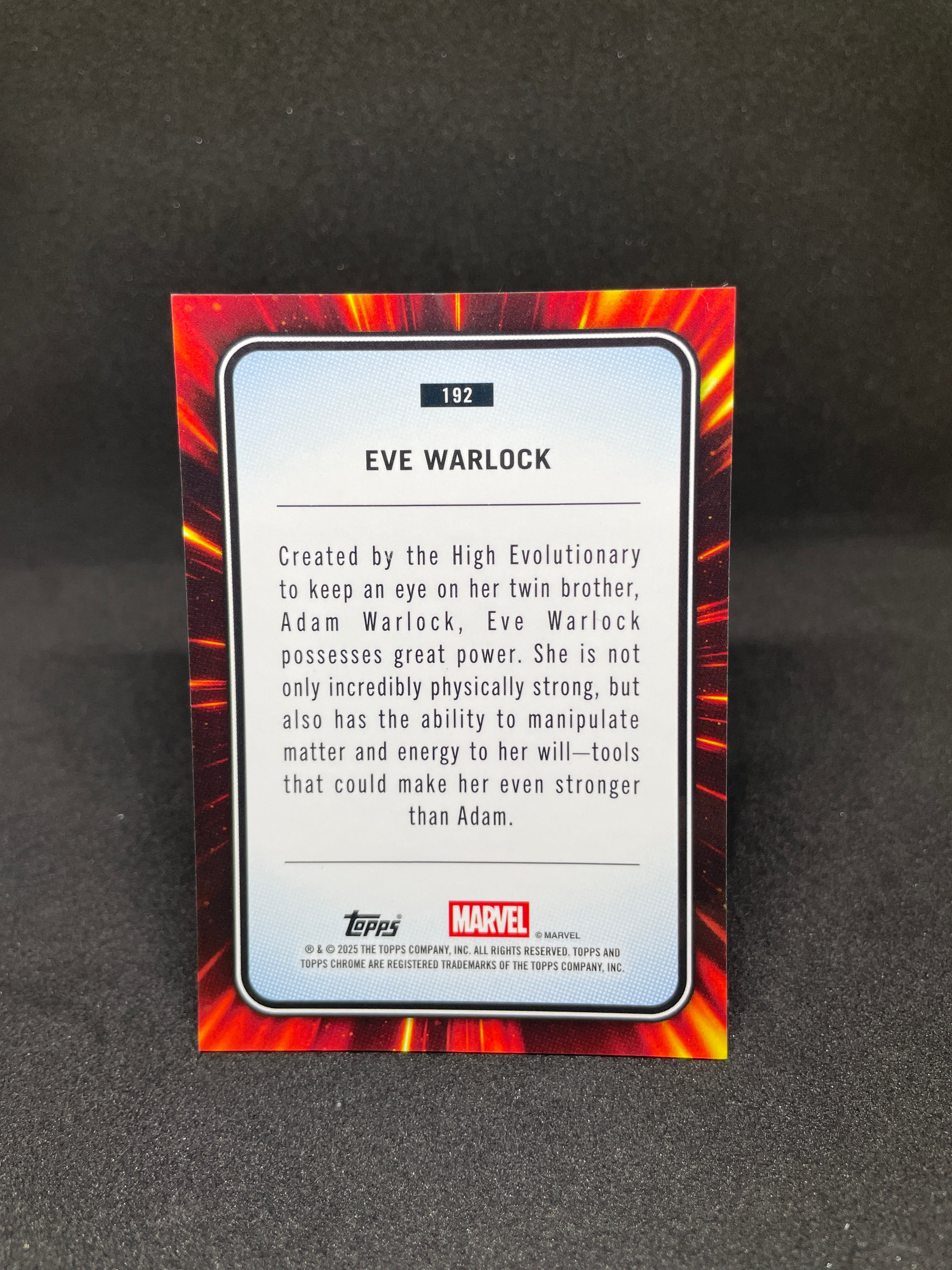 Eve Warlock #192 Yellow Lava Refractor – 2025 Topps Chrome Marvel