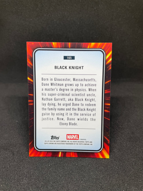 Black Knight #165 Yellow Lava Refractor – 2025 Topps Chrome Marvel