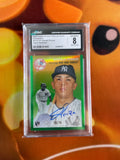 Oswald Peraza Green Refractor Auto /75 CGC 8 Auto 10 Graded Card