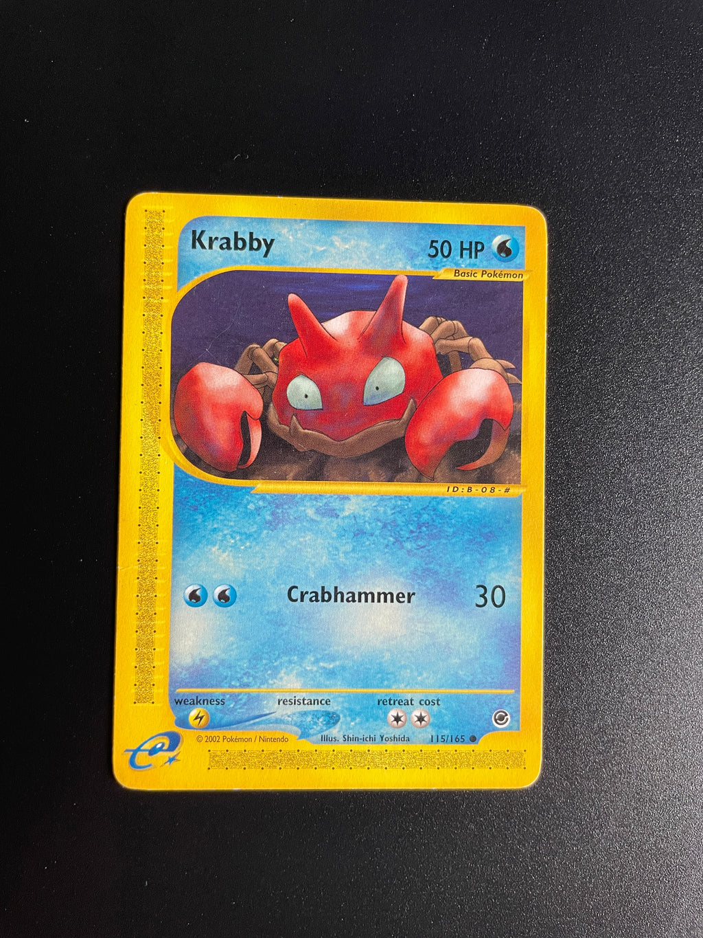 Pokémon Krabby 115/165 Expedition Base Set 2002 Vintage Card – Highly Played