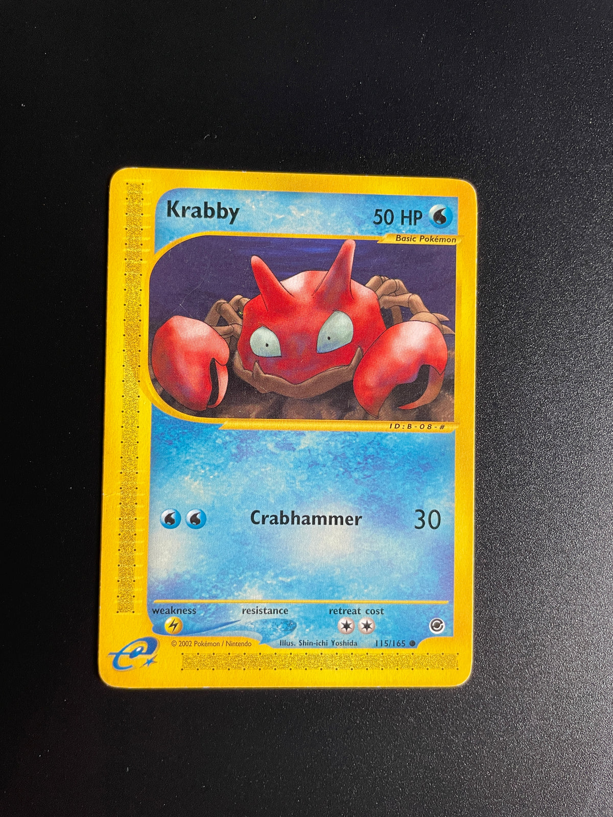 Pokémon Krabby 115/165 Expedition Base Set 2002 Vintage Card – Highly Played